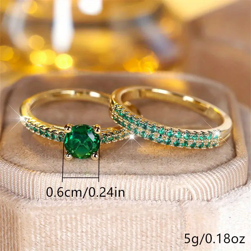 Bague Duo Émeraude Serena émeraude | Or