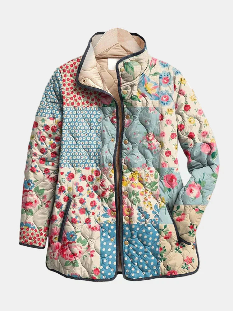 Zarae | Veste Matelassée Florale Charmante pour Femmes