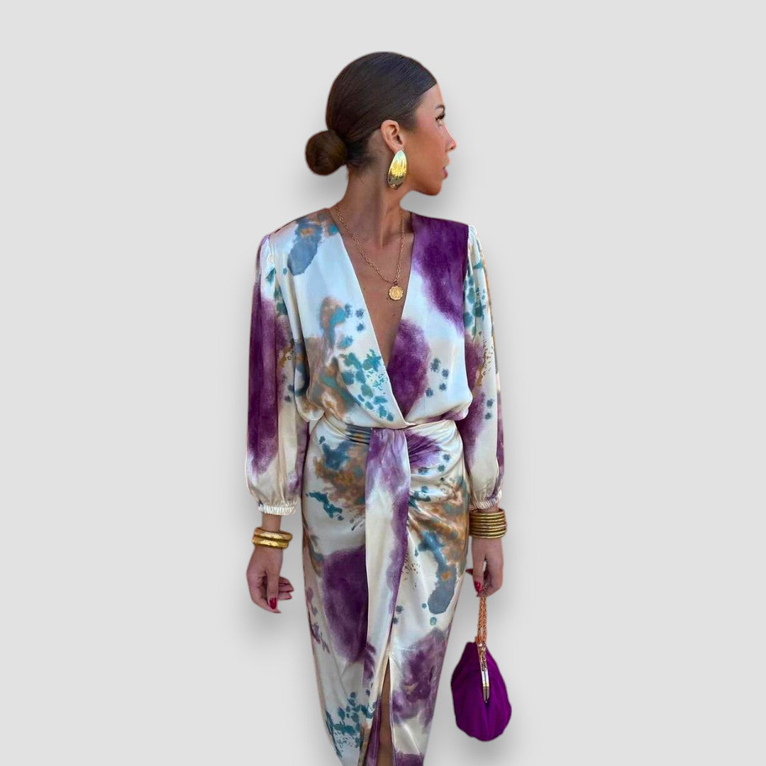 Gaïane - Robe élégante à col en V