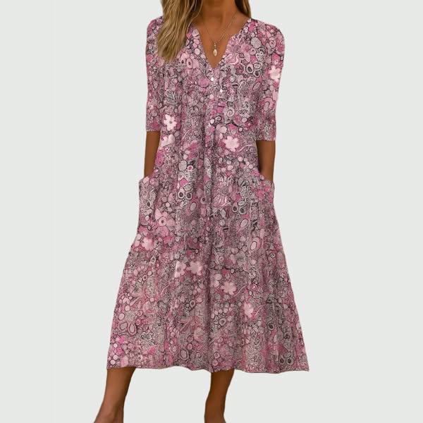 Harlow™ | Robe Midi Élégante Avec Poches