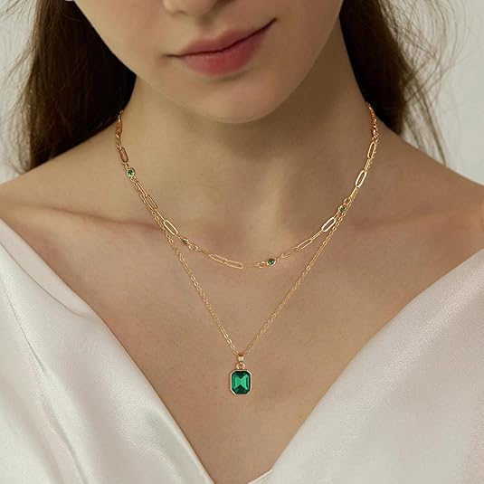 Collier Pendentif Trèfle Émeraude | Or
