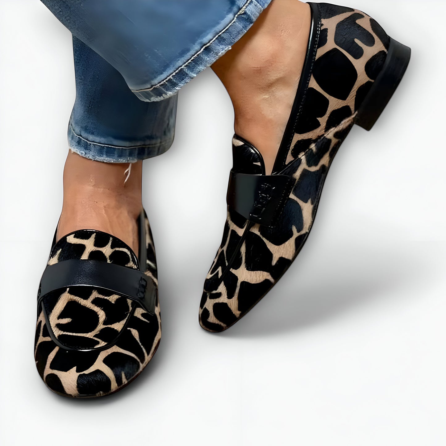 Alessia™ | Mocassins Léopard au Design Élégant