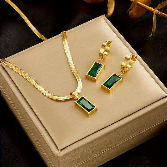 Bijoux Iselotte Verdain émeraude | Or