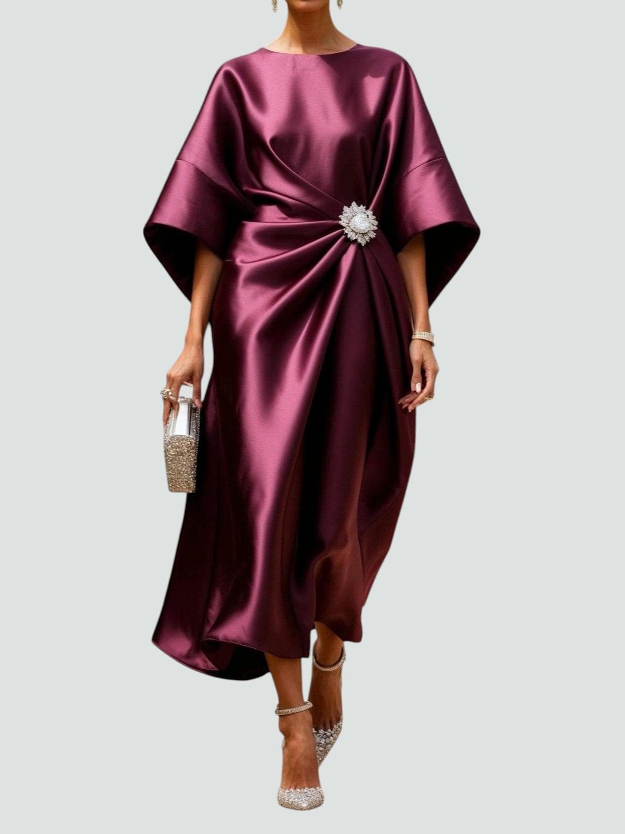 Albertine – Robe longue élégante en satin