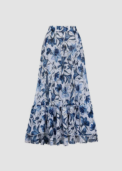 Marina | Maillot de bain floral deux pièces et jupe de couverture