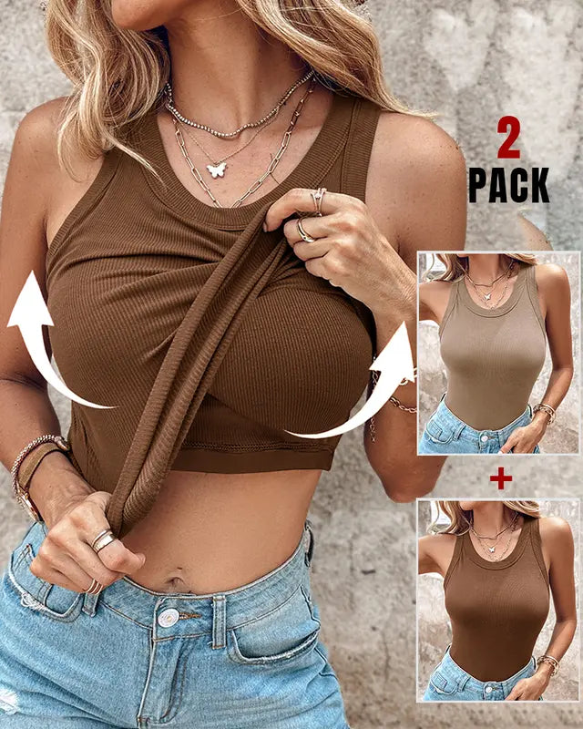 DASHA™ - Débardeur avec soutien-gorge intégré confort (Pack de 2)