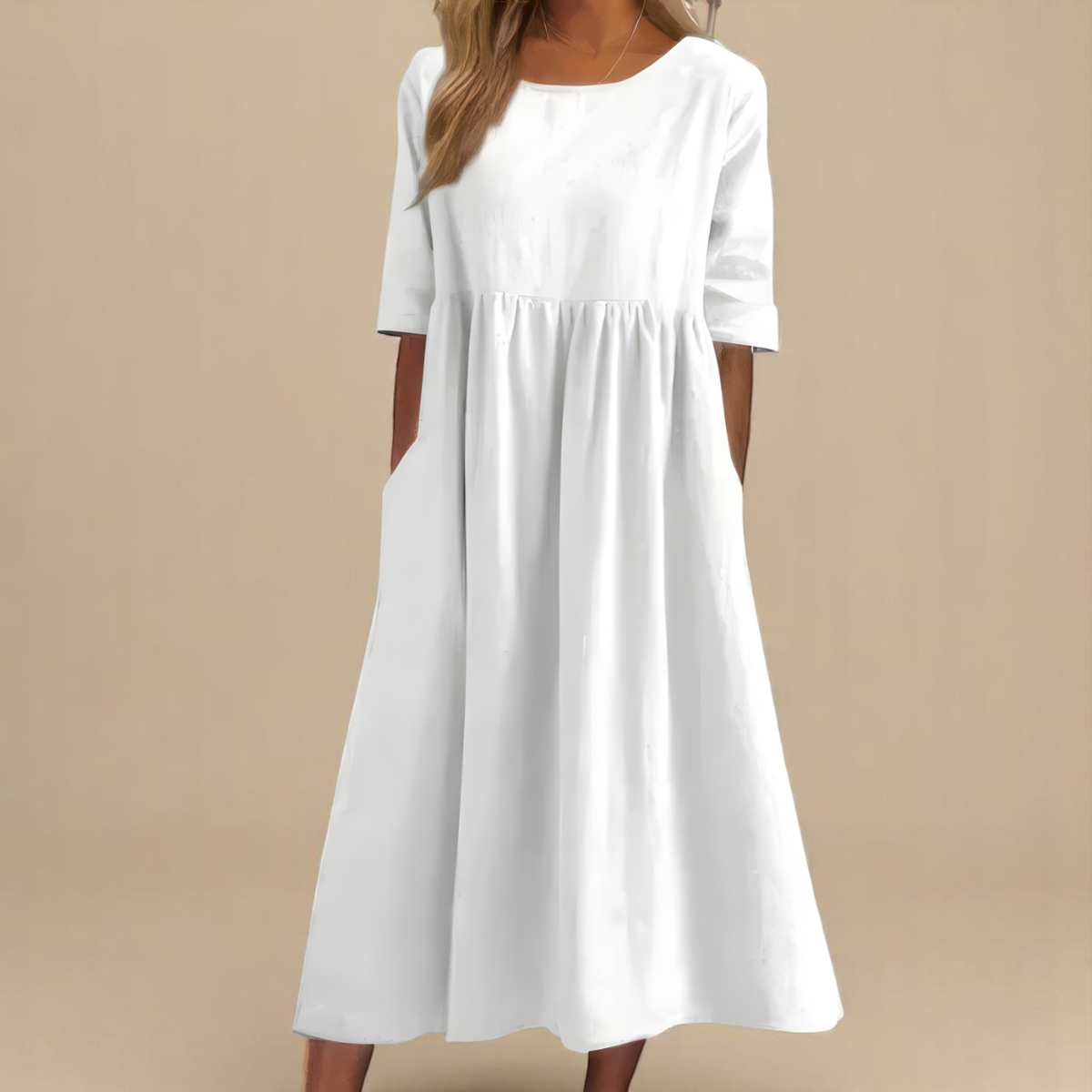 Véronique – Robe en coton flatteuse