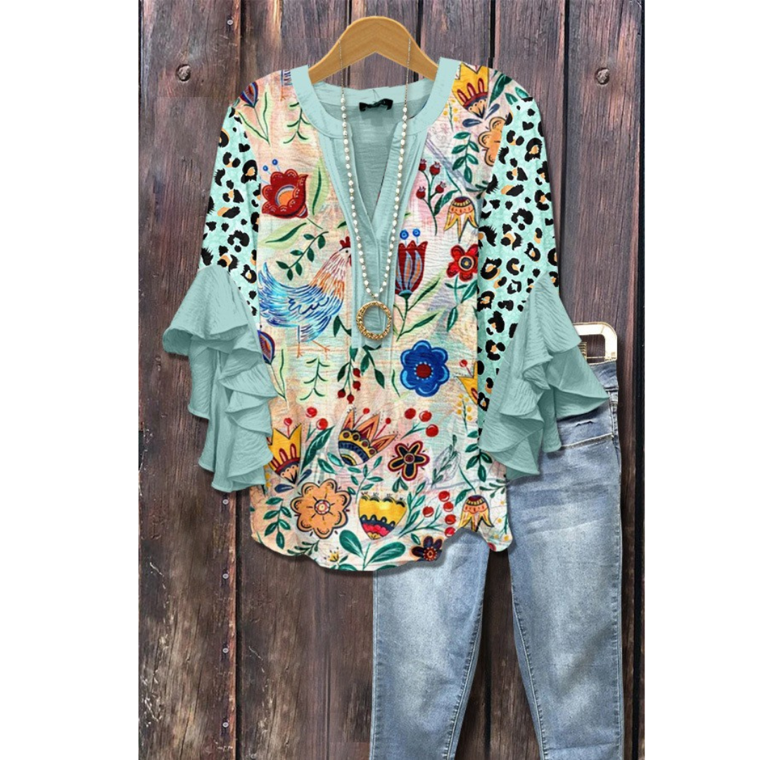 AMARRI™ - Blouse Vintage Florale Élégante