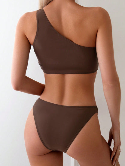 Avery | Bikini Une Épaule Avec Détail en Anneau