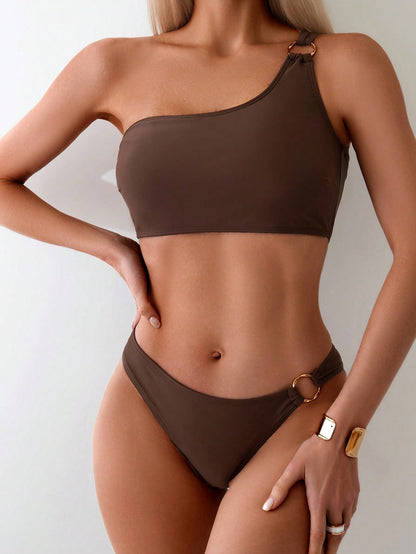 Avery | Bikini Une Épaule Avec Détail en Anneau