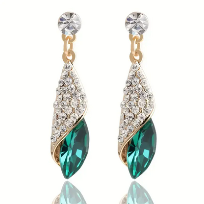 Boucles d'oreilles pendantes Veylith Emeraya | Or