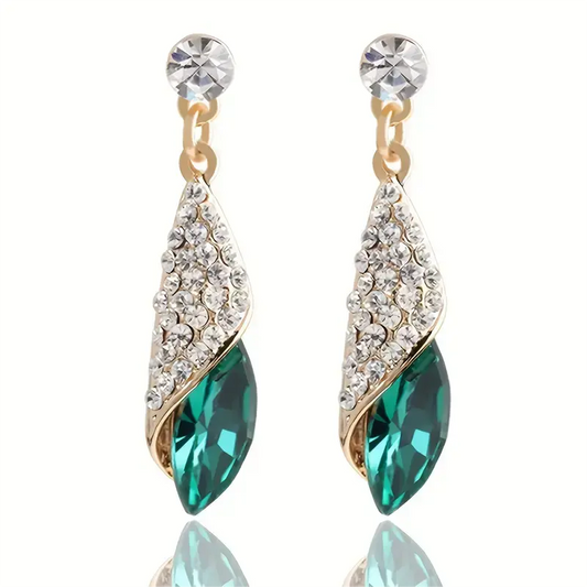Boucles d'oreilles pendantes Veylith Emeraya | Or