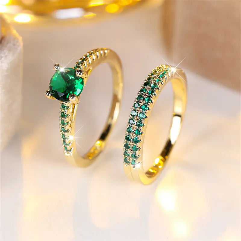 Bague Duo Émeraude Serena émeraude | Or