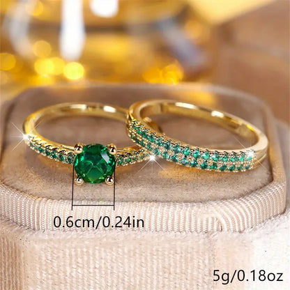Bague Duo Émeraude Serena émeraude | Or