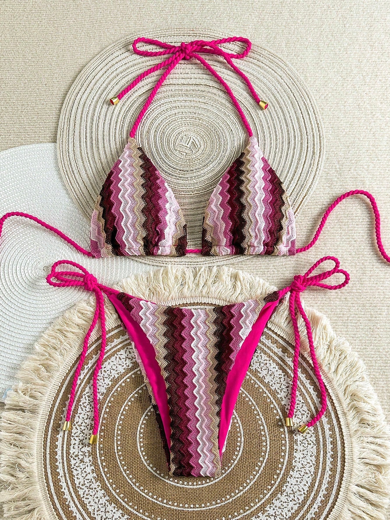 Grace | Bikini Triangle Effet Crochet