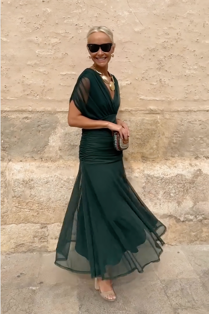 Nefeli - Robe Maxi de Soirée Élégante à Décolleté en V