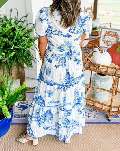 Marcelline | Maxi Toile Intemporelle – Élégance Flatteuse avec Confort et Fluidité