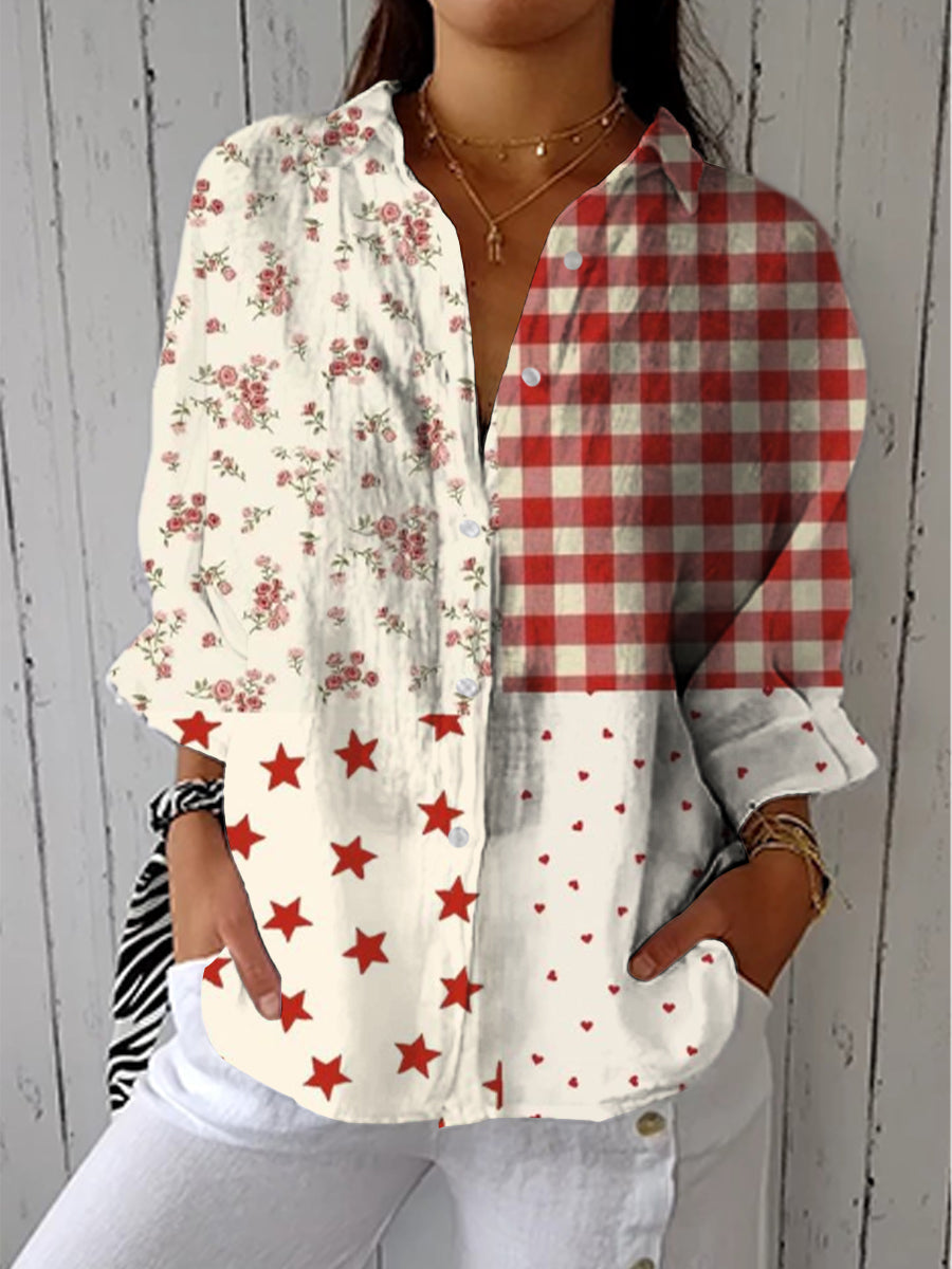 Elise | Blouse Patchwork Campagnarde
