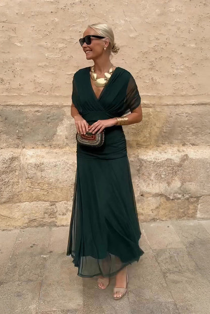 Nefeli - Robe Maxi de Soirée Élégante à Décolleté en V