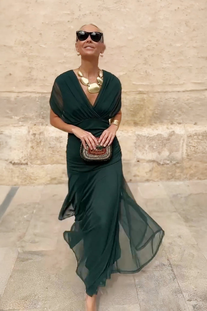 Nefeli - Robe Maxi de Soirée Élégante à Décolleté en V