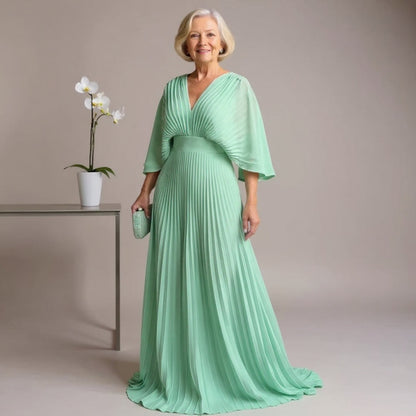 Greta | Robe Maxi Plissée Flow – Où la facilité rencontre l'élégance