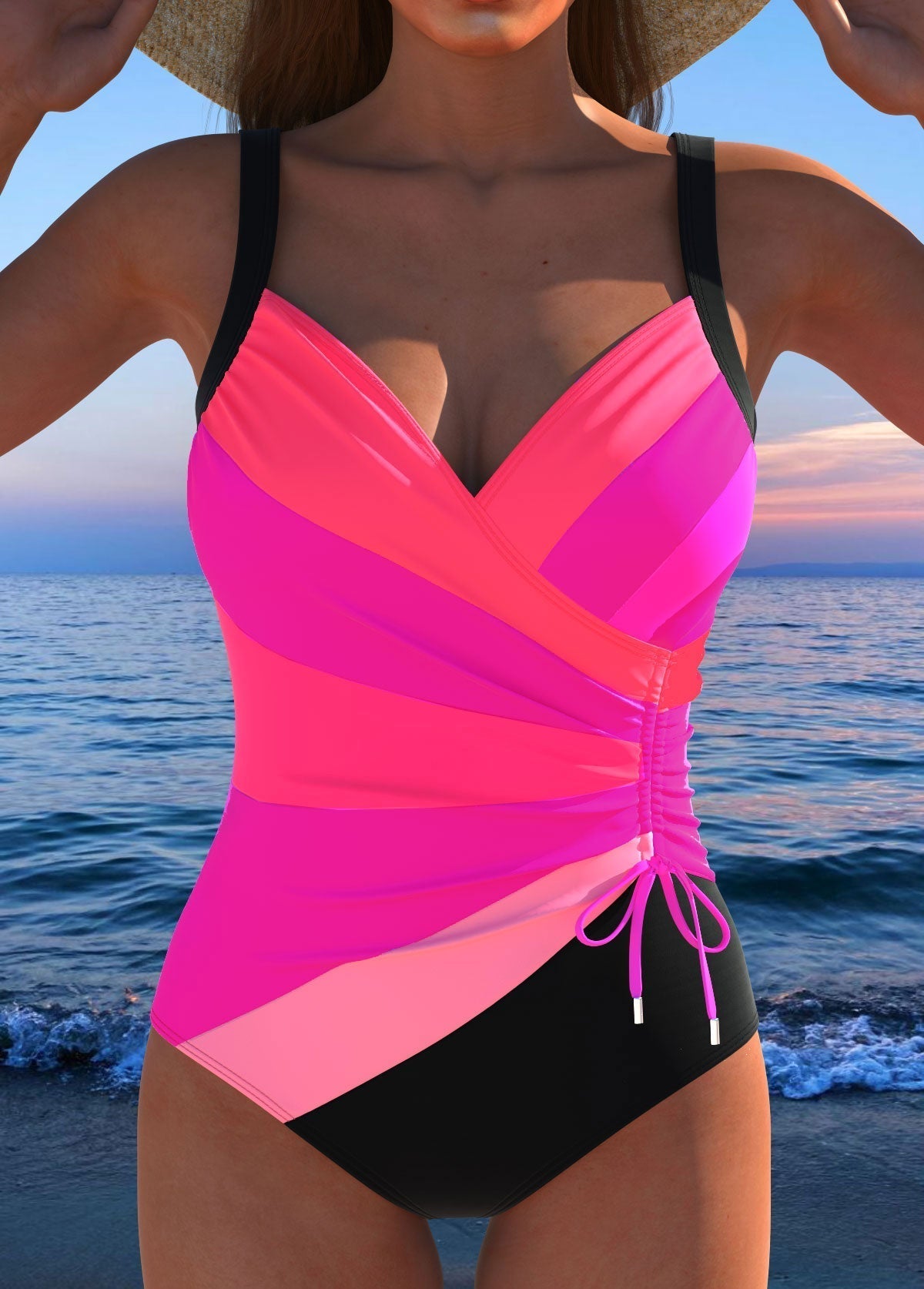 Serena | Maillot de bain enveloppant lissant le ventre