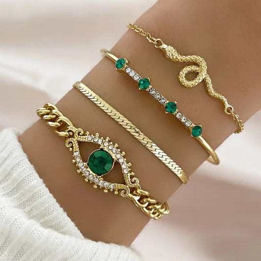 Bracelet Serpina Veyra émeraude | Or