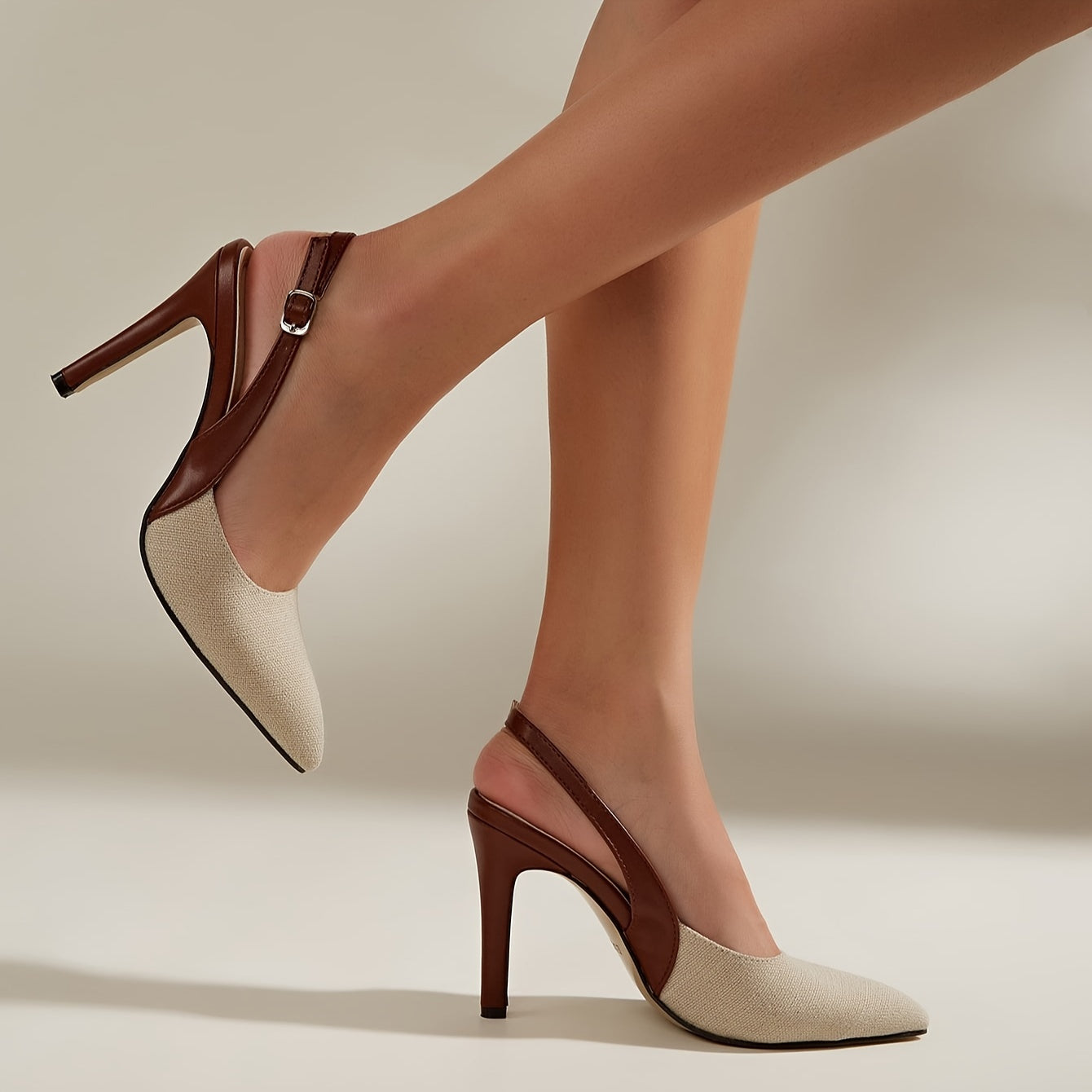 Amélie | Talons Slingback Contrastés