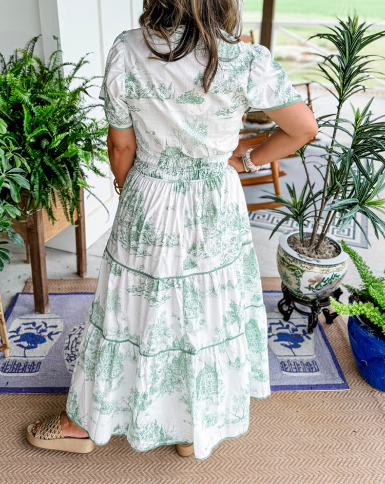 Marcelline | Maxi Toile Intemporelle – Élégance Flatteuse avec Confort et Fluidité