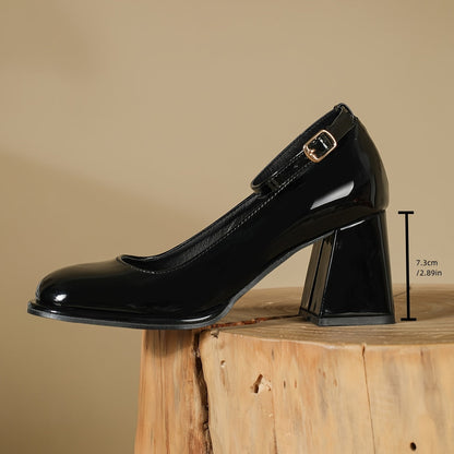 Celeste | Talons à bride en vernis
