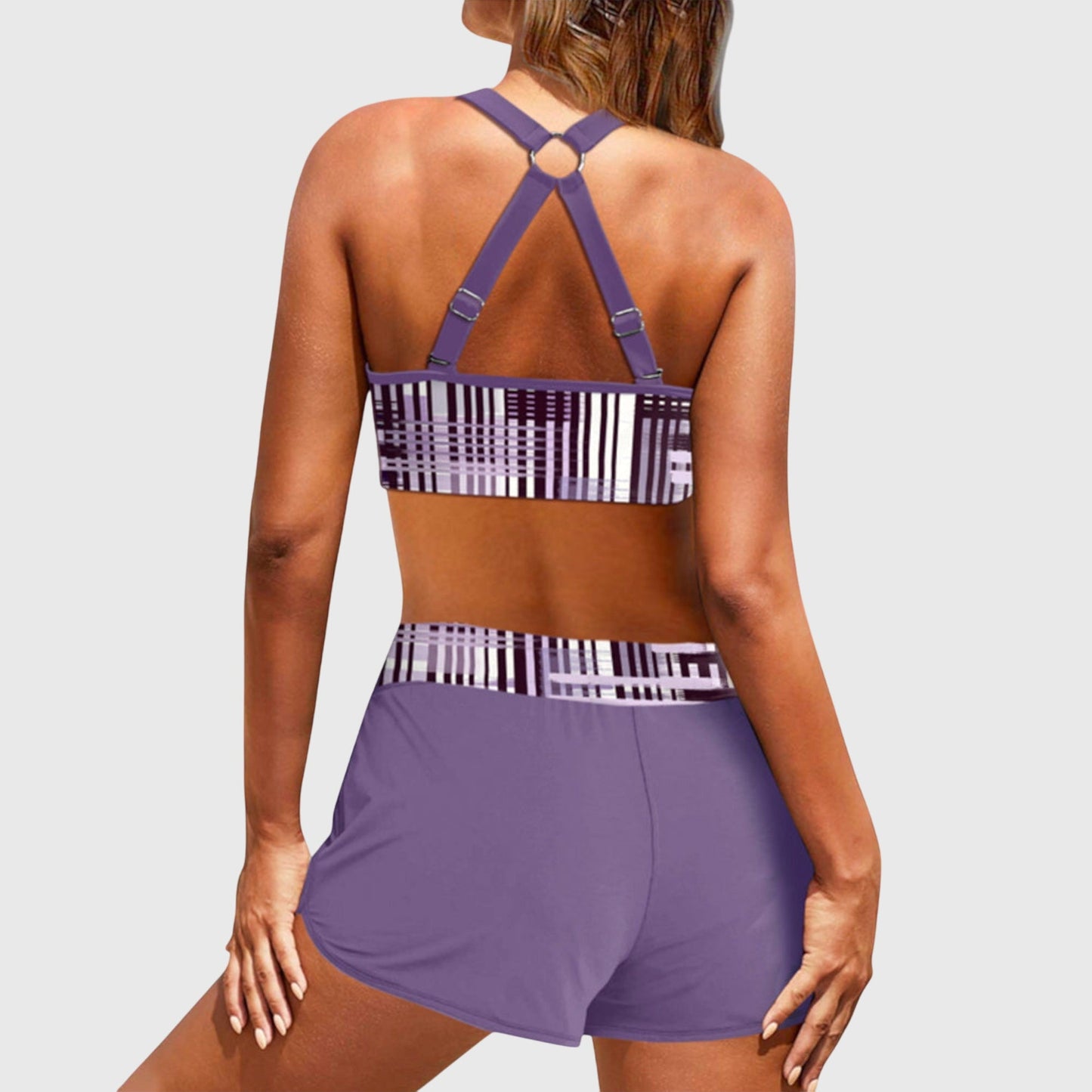 Janelle | Ensemble Bikini Imprimé & Shorts
