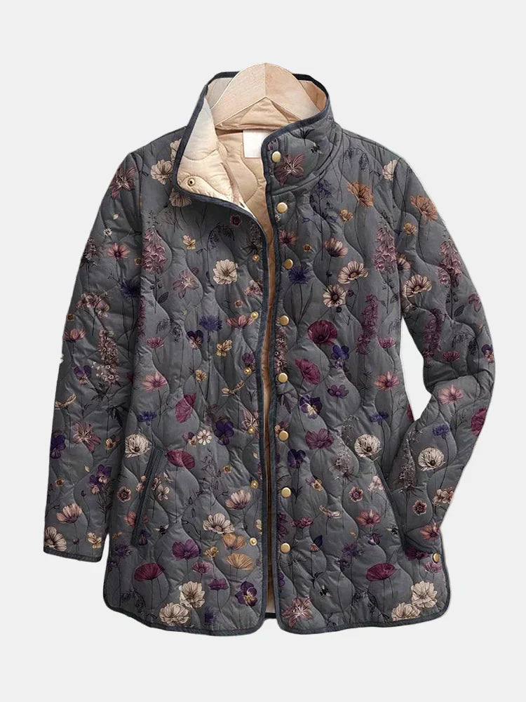 Niva | Veste Matelassée Imprimée Florale Vintage