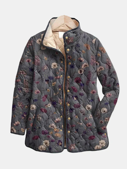Niva | Veste Matelassée Imprimée Florale Vintage