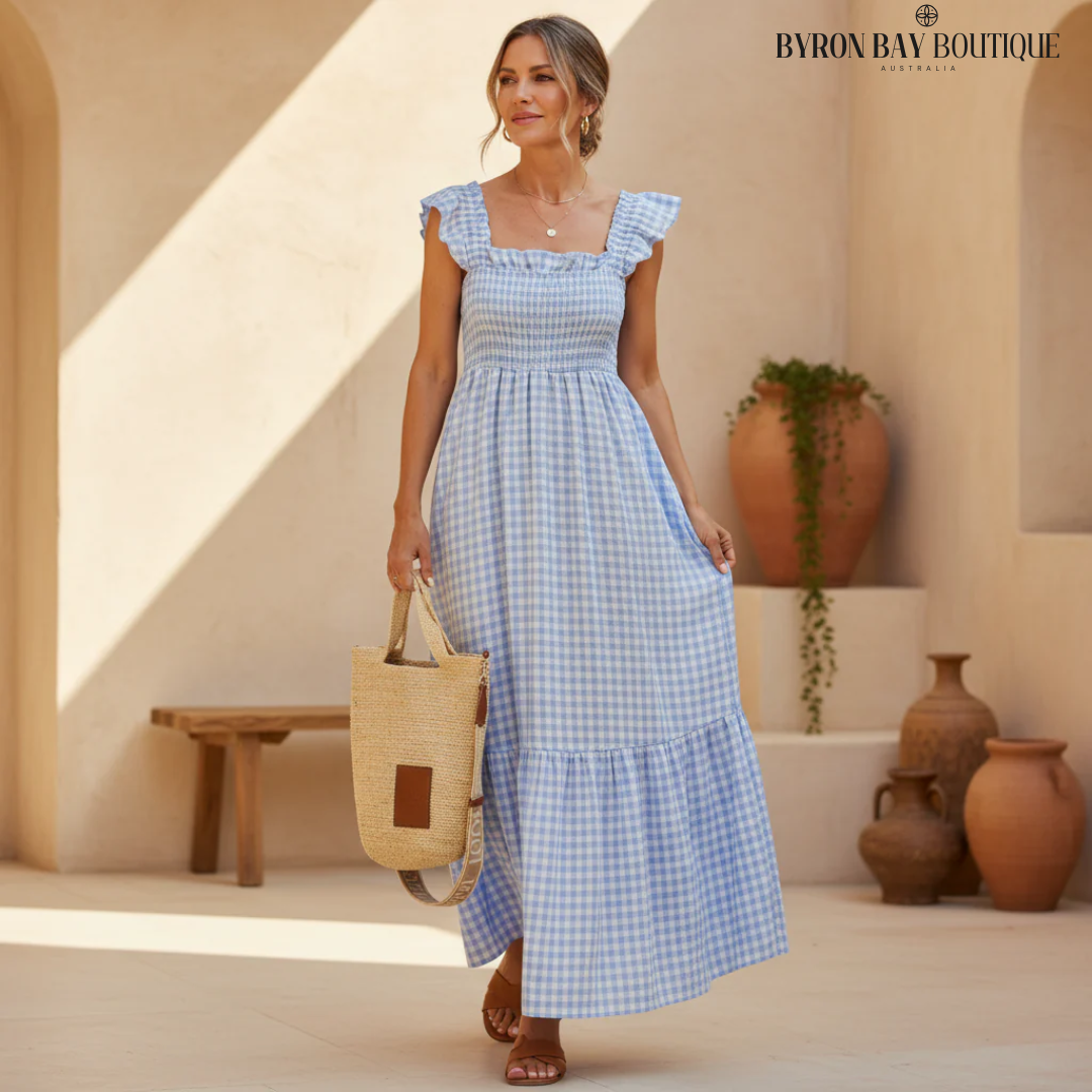 Ivara - Robe d'été à carreaux élégante