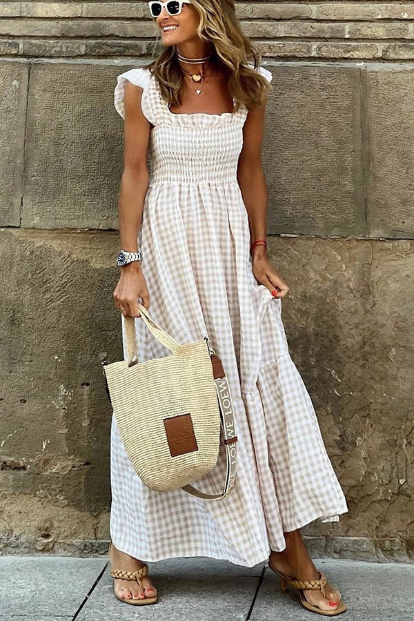 Ivara - Robe d'été à carreaux élégante