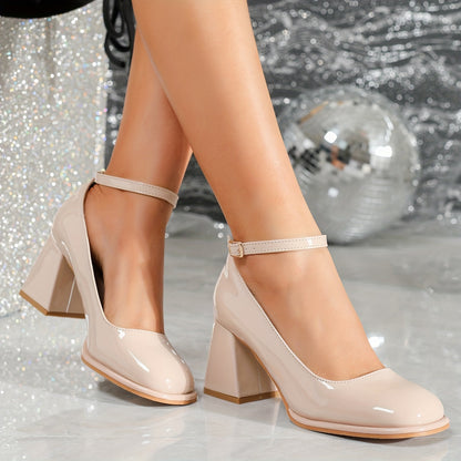 Celeste | Talons à bride en vernis
