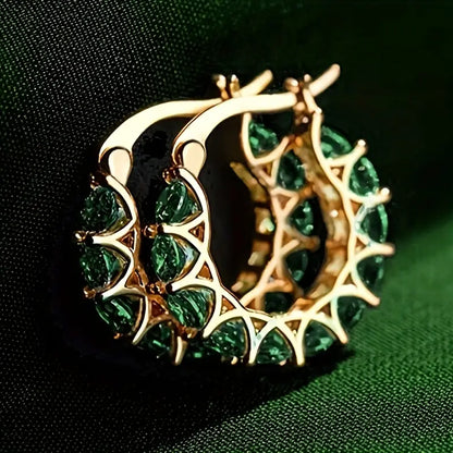 Boucles d'oreilles créoles Elena Marlowe | Or blanc