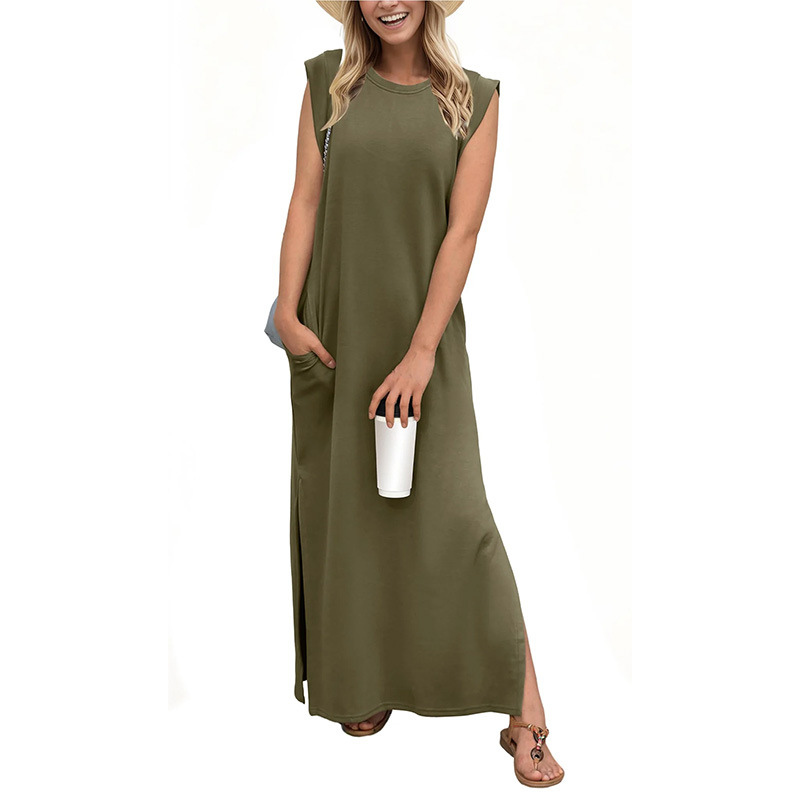RIANE™ – Robe maxi de plage sans manches classique