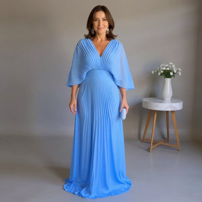 Greta | Robe Maxi Plissée Flow – Où la facilité rencontre l'élégance