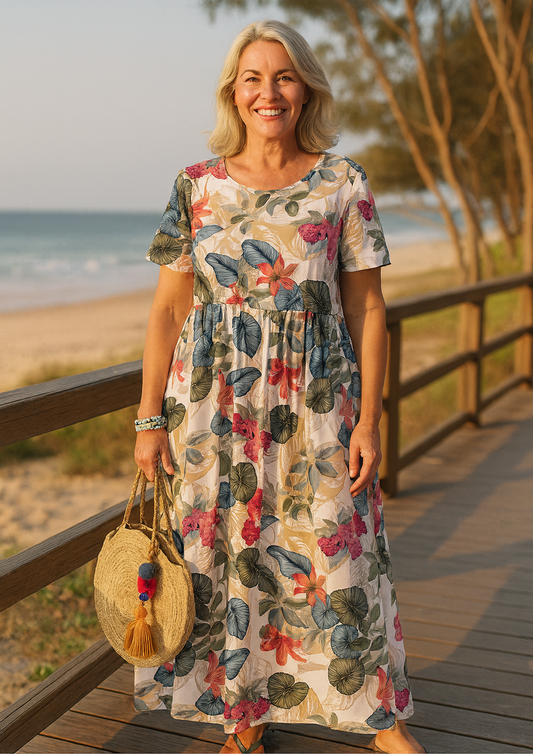 Masie | Robe Maxi Florale Aérée – Là où le Confort Rencontre la Confiance (S-5XL)