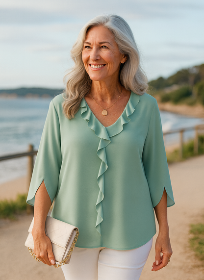 Florise | Blouse Élégance Quotidienne – Douce, Respirante & Flatteuse