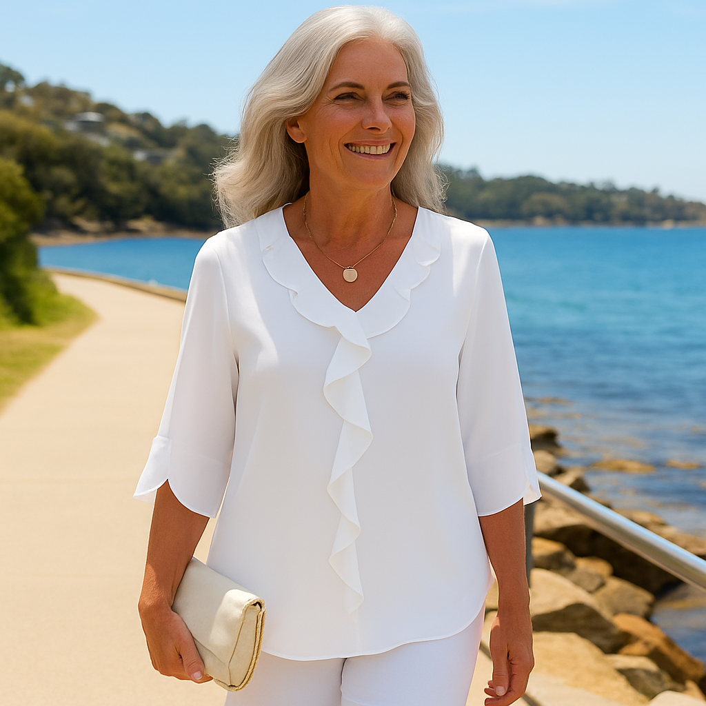 Florise | Blouse Élégance Quotidienne – Douce, Respirante & Flatteuse
