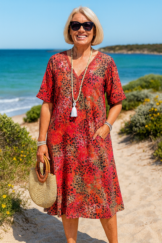 Mary | Robe Midi Élégante - Épouse le ventre
