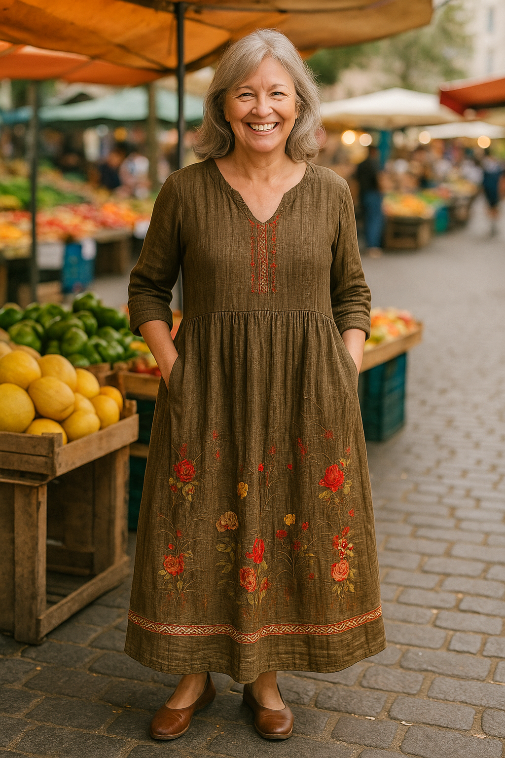 Noelia | Robe Maxi Confort – Élégance sans Effort, Confiance Toute la Journée