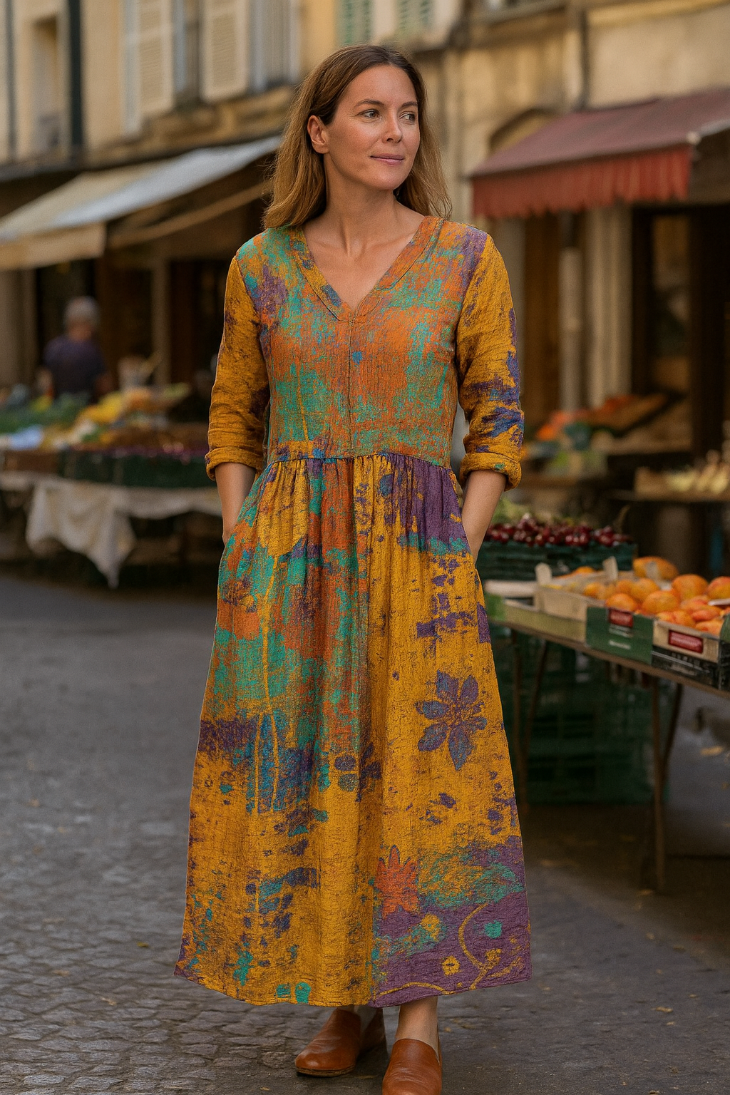 Noelia | Robe Maxi Confort – Élégance sans Effort, Confiance Toute la Journée