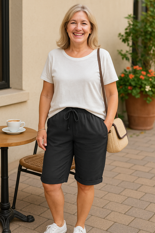 Selma | Shorts en coton confort – Coupe flatteuse. Style quotidien sans effort.