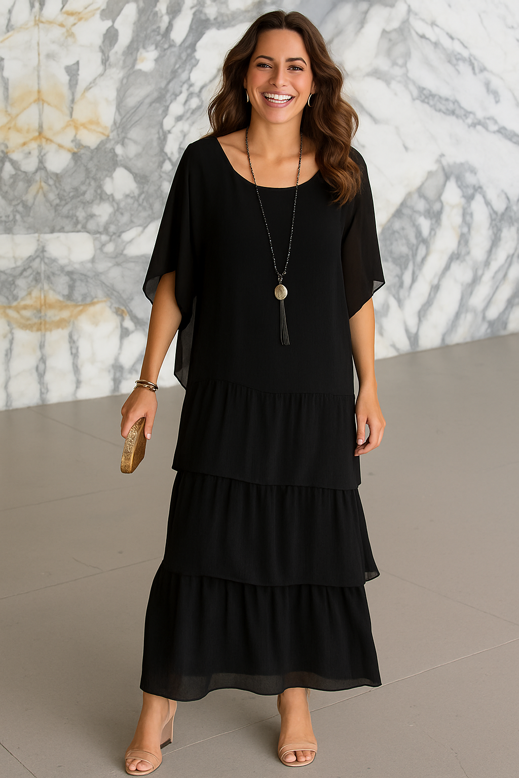 Juliette | Robe Maxi Élégante qui Cache le Ventre
