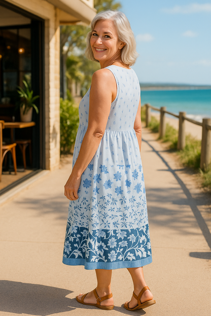 Evelane | Robe Midi Flow - Où le Confort Rencontre la Confiance
