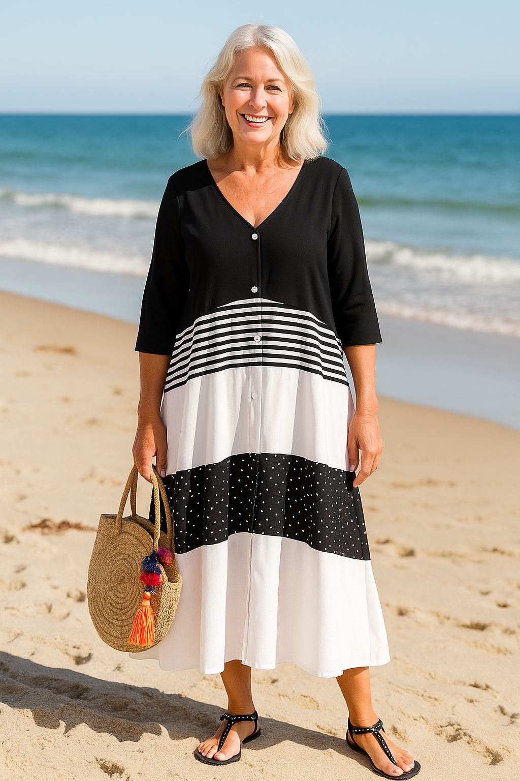 Alenya | Robe Midi Everyday Grace – Confort Effortless, Confiance Intemporelle