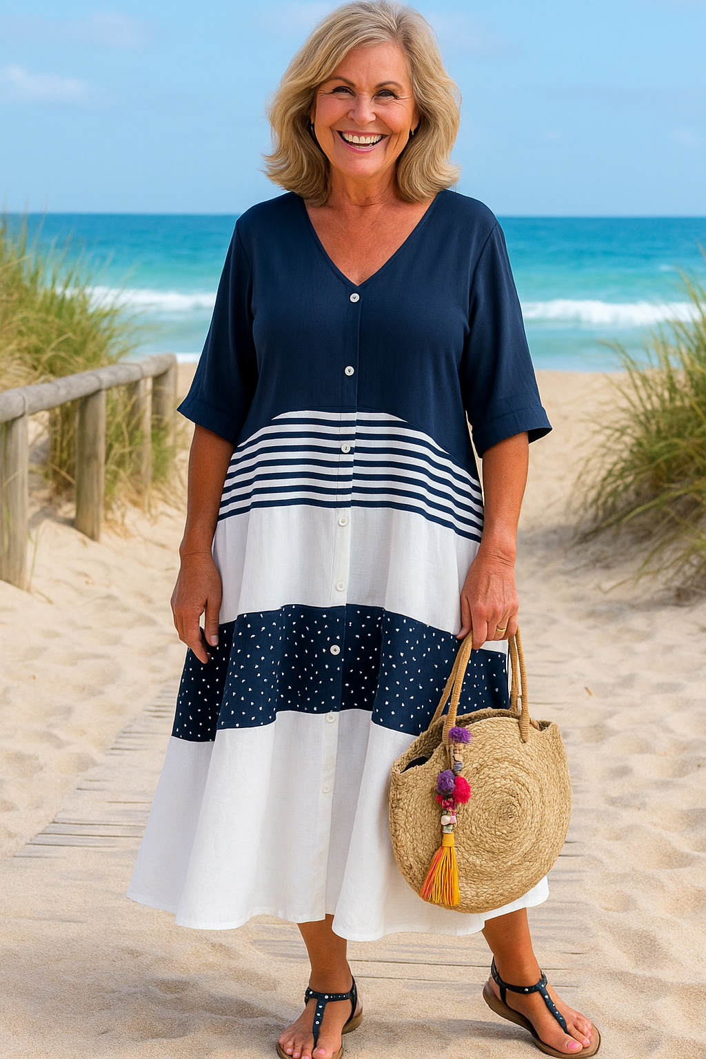 Alenya | Robe Midi Everyday Grace – Confort Effortless, Confiance Intemporelle